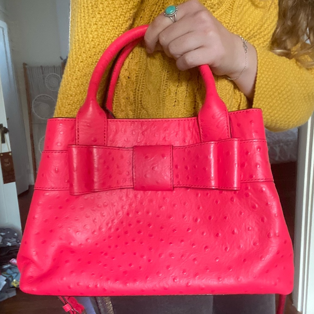 Kate Spade hot pink bubble bow purse